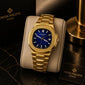 Patek Philippe Nautilus — Or jaune, cadran bleu
