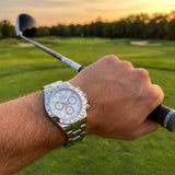 Rolex Daytona — Acier, cadran blanc chronographe