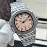 Patek Philippe Nautilus x Tiffany acier cadran saumon