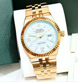 Rolex Datejust — Or , cadran bleu turquoise